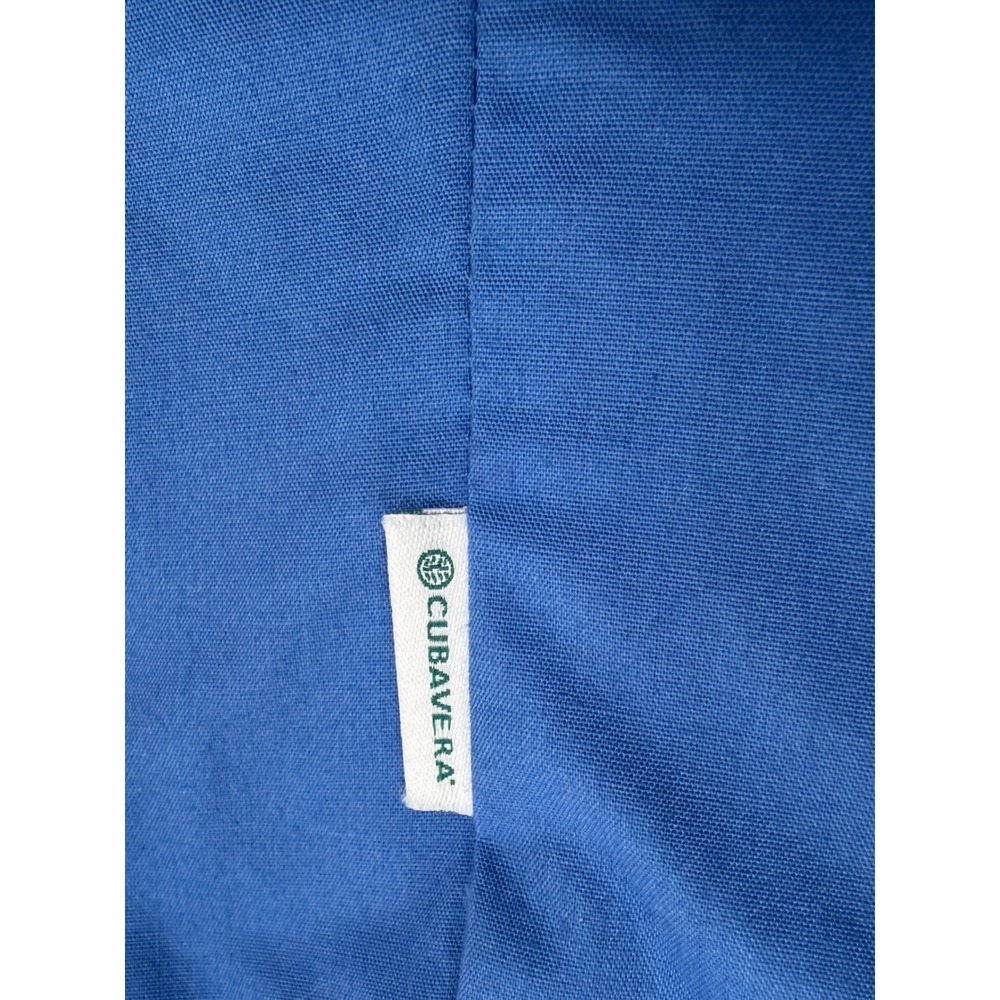 Cubavera Mens Blue Short Sleeve Guayabera Shirt Embroidered Pintuck 2XLT Tall - Picture 4 of 10